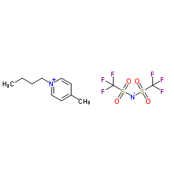 1-丁基-4-甲基吡啶双(三氟甲磺酰)亚胺结构式