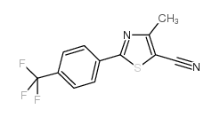 4-甲基-2-[4-三氟甲基苯基]-1,3-噻唑-5-甲腈结构式
