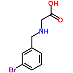 [(3-溴苄基)氨基]乙酸结构式
