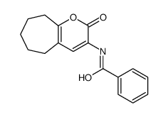 N-(2-oxo-6,7,8,9-tetrahydro-5H-cyclohepta[b]pyran-3-yl)benzamide结构式