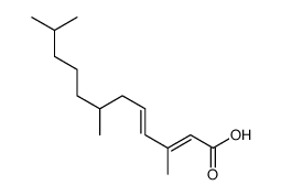 (2E,4E)-()-3,7,11-trimethyldodeca-2,4-dienoic acid结构式