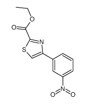 4-(3-硝基苯基)噻唑-2-甲酸乙酯结构式