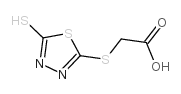 (5-mercapto-1,3,4-thiadiazole-2-ylthio)acetic acid Structure