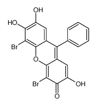 4,5-dibromo-2,6,7-trihydroxy-9-phenylxanthen-3-one结构式