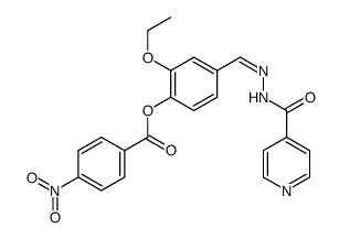 [2-ethoxy-4-[(E)-(pyridine-4-carbonylhydrazinylidene)methyl]phenyl] 4-nitrobenzoate Structure