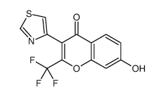 7-hydroxy-3-(1,3-thiazol-4-yl)-2-(trifluoromethyl)chromen-4-one结构式