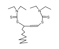 diethyl-dithiocarbamic acid 3-octyl-prop-1-ene-1,3-diyl ester结构式