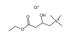 (+-)-(3-ethoxycarbonyl-2-hydroxy-propyl)-trimethyl-ammonium, chloride Structure