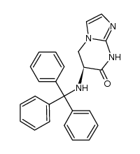 (S)-6-(tritylamino)-5,6-dihydroimidazol[1,2-a]pyrimidin-7(8H)-one Structure