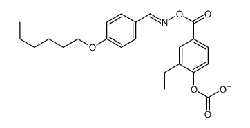 [2-ethyl-4-[(4-hexoxyphenyl)methylideneamino]oxycarbonylphenyl] carbonate Structure