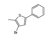 3-bromo-2-methyl-5-phenylthiophene Structure