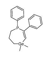 4,4-Dimethyl-1,2-diphenyl-4,5,6,7-tetrahydro-1H-[1,4]phosphagermepine结构式