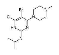 5-bromo-4-chloro-6-(4-methylpiperazin-1-yl)-N-propan-2-ylpyrimidin-2-amine Structure