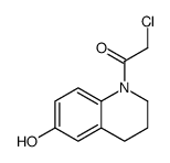 2-chloro-1-(6-hydroxy-3,4-dihydro-2H-quinolin-1-yl)ethanone结构式
