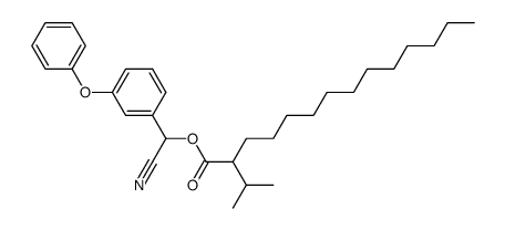 2-Isopropyl-tetradecanoic acid cyano-(3-phenoxy-phenyl)-methyl ester Structure