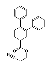 2-cyanoethyl 3,4-diphenylcyclohex-3-ene-1-carboxylate Structure
