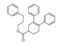 3-phenylpropyl 3,4-diphenylcyclohex-3-ene-1-carboxylate结构式