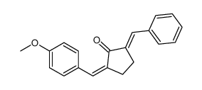 2-benzylidene-5-[(4-methoxyphenyl)methylidene]cyclopentan-1-one结构式