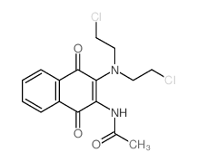 N-[3-[bis(2-chloroethyl)amino]-1,4-dioxo-naphthalen-2-yl]acetamide结构式