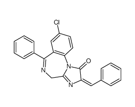 (2E)-2-benzylidene-8-chloro-6-phenyl-4H-imidazo[1,2-a][1,4]benzodiazepin-1-one Structure