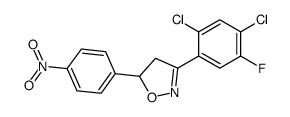 3-(2,4-dichloro-5-fluorophenyl)-5-(4-nitrophenyl)-4,5-dihydro-1,2-oxazole结构式