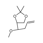 (4S)-4-[(1R)-1-methoxybut-3-enyl]-2,2-dimethyl-1,3-dioxolane结构式