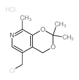 5-氯甲基-2,2,8-三甲基-4H-[1,3]二噁英并-[4,5-c]吡啶盐酸盐结构式
