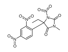 5-(2,4-dinitrophenyl)-5-ethyl-3-methyl-1-nitroimidazolidine-2,4-dione结构式