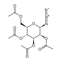 2,3,4,6-四-O-乙酰基-β-D-叠氮化吡喃甘露糖结构式