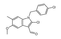 2-chloro-1-(4-chlorobenzyl)-5-methoxy-6-methylindole-3-carbaldehyde Structure