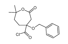 4-benzyloxy-7,7-dimethyl-2-oxo-oxepane-4-carbonyl chloride Structure