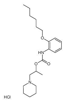 1-(piperidin-1-yl)propan-2-yl (2-(hexyloxy)phenyl)carbamate hydrochloride结构式