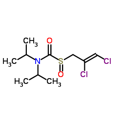 1-((2,3-Dichloro-2-propenyl)sulfinyl)-N,N-bis(1-methylethyl)formamide Structure