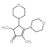 2,5-dimethyl-3,4-dimorpholin-4-yl-cyclopent-2-en-1-one结构式