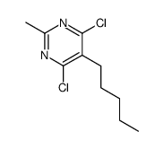4,6-dichloro-2-methyl-5-pentyl-pyrimidine结构式