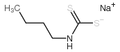 Carbamodithioic acid, butyl-, monosodium salt Structure
