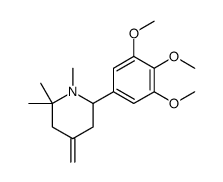 1,2,2-trimethyl-4-methylidene-6-(3,4,5-trimethoxyphenyl)piperidine结构式