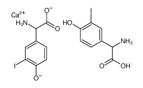 calcium,2-amino-2-(4-hydroxy-3-iodophenyl)acetate Structure