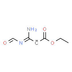Ethylidene,2-amino-1-(ethoxycarbonyl)-2-(formylimino)-,(2E)- (9CI)结构式