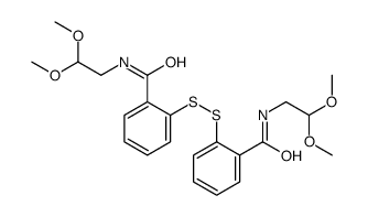 N-(2,2-dimethoxyethyl)-2-[[2-(2,2-dimethoxyethylcarbamoyl)phenyl]disulfanyl]benzamide结构式