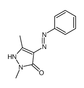 1,3-dimethyl-5-oxo-4-phenyldiazenyl-1,2-diazacyclopent-3-ene结构式