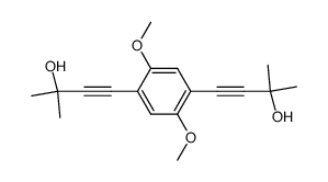 2,5-bis(3'-hydroxy-3'-methyl-1'-butynyl)-1,4-dimethoxybenzene结构式