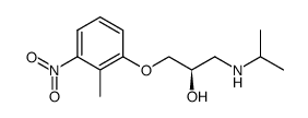 [2R]-(+)-1-isopropylamino-3-(2-methyl-3-nitrophenoxy)-2-propanol结构式