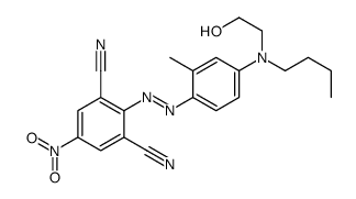 2-[[4-[butyl(2-hydroxyethyl)amino]-2-methylphenyl]azo]-5-nitrobenzene-1,3-dicarbonitrile structure