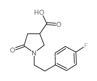 1-[2-(4-Fluoro-phenyl)-ethyl]-5-oxo-pyrrolidine-3-carboxylic acid Structure