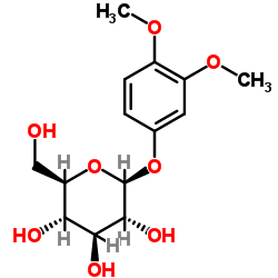 3,4-二甲氧基苯基-BETA-D-葡萄糖苷结构式