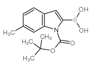 6-甲基-1H-吲哚-2-硼酸,N-BOC保护结构式