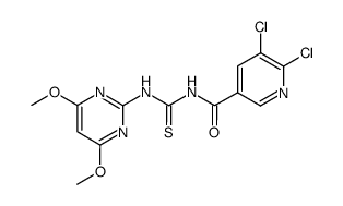1-(5,6-Dichloro-pyridine-3-carbonyl)-3-(4,6-dimethoxy-pyrimidin-2-yl)-thiourea Structure