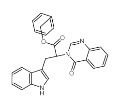 benzyl 3-(1H-indol-3-yl)-2-(4-oxoquinazolin-3-yl)propanoate Structure