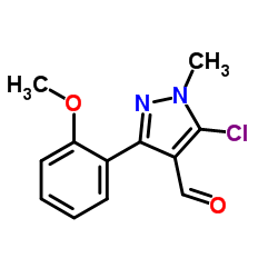5-CHLORO-3-(2-METHOXYPHENYL)-1-METHYL-1H-PYRAZOLE-4-CARBOXALDEHYDE结构式